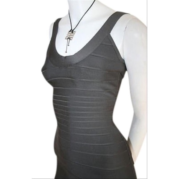 Herve Leger Dresses & Skirts - Herve Leger Classic Y2K Bandage Dress Gray SZ XXS